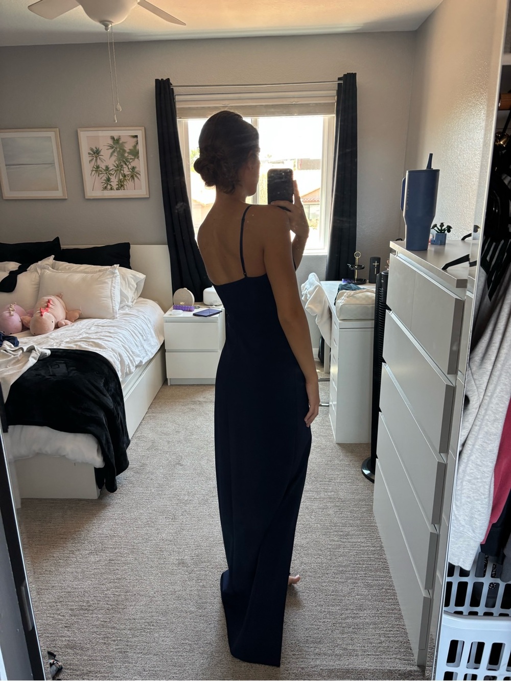 Windsor Midnight Navy Spaghetti-Strap Maxi Dress - Picture 6 of 6